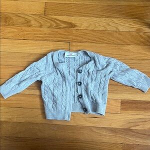 Vineyard Vines Light Gray Kids Cable Knit Cashmire Cardigan